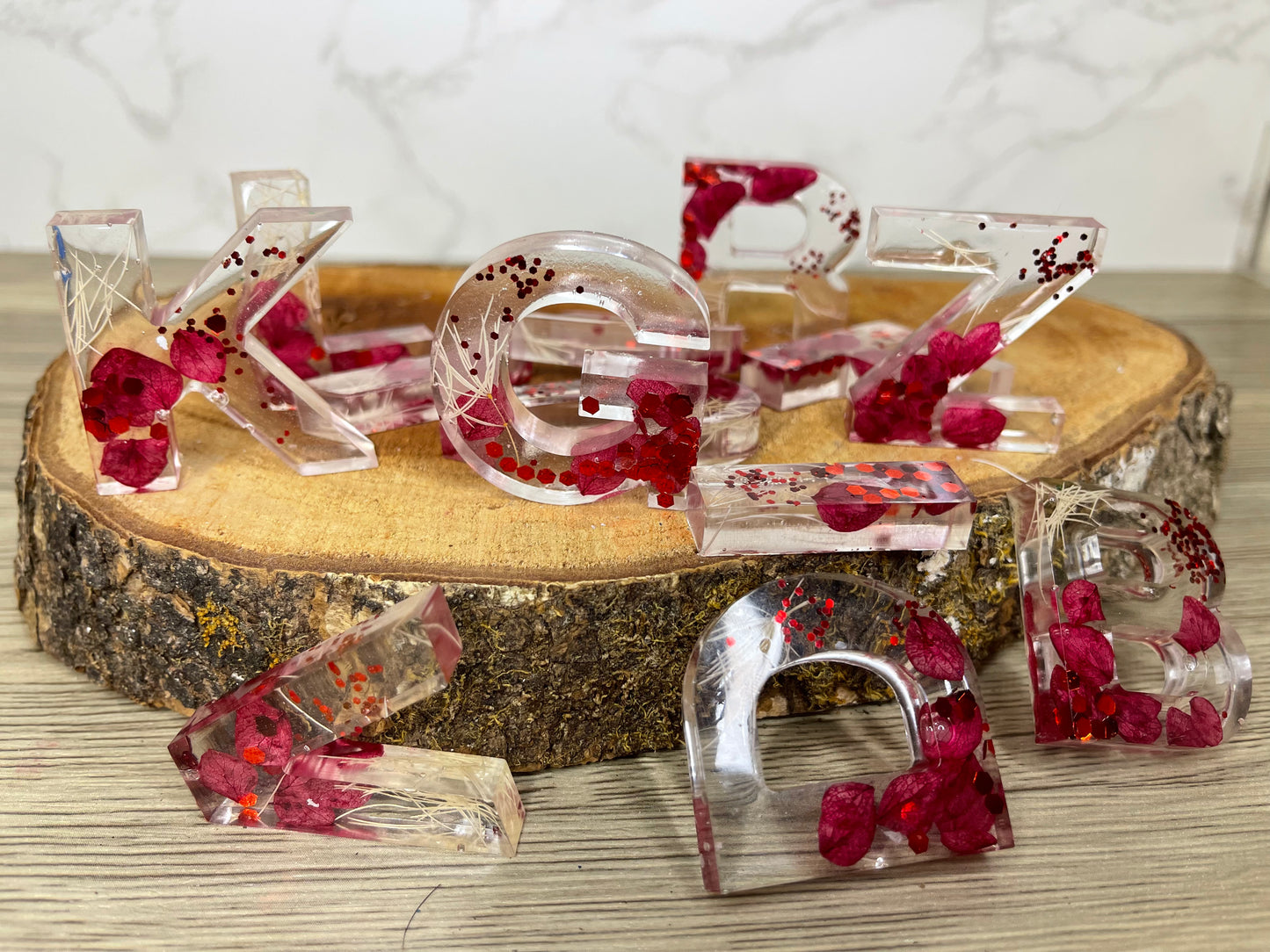 Resin Letter Key Chains