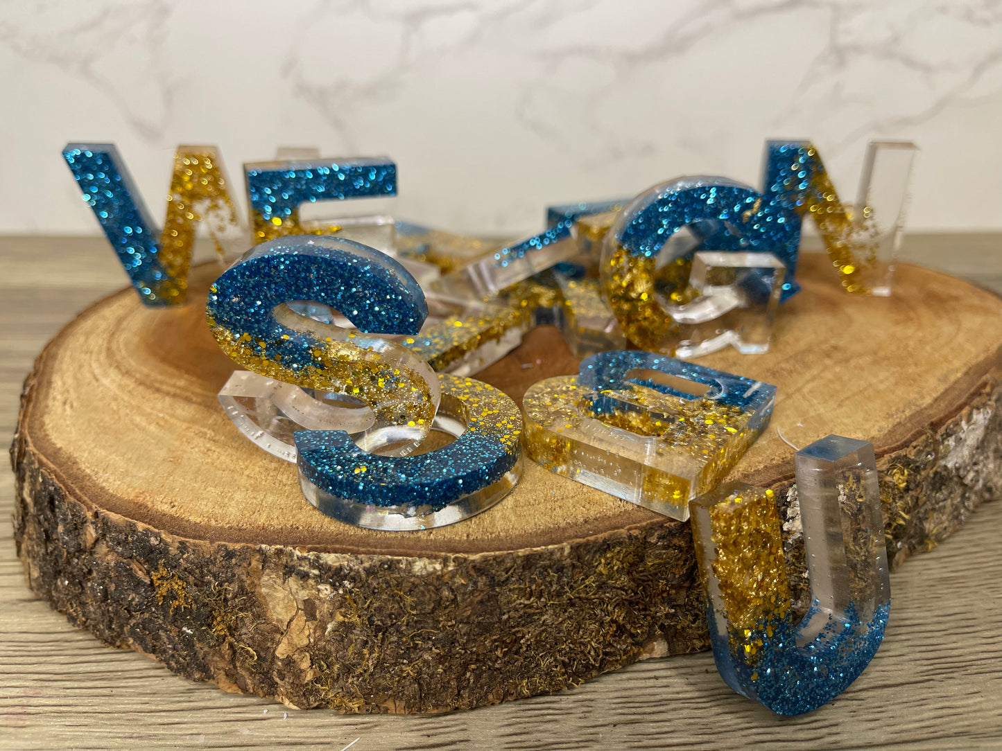 Resin Letter Key Chains