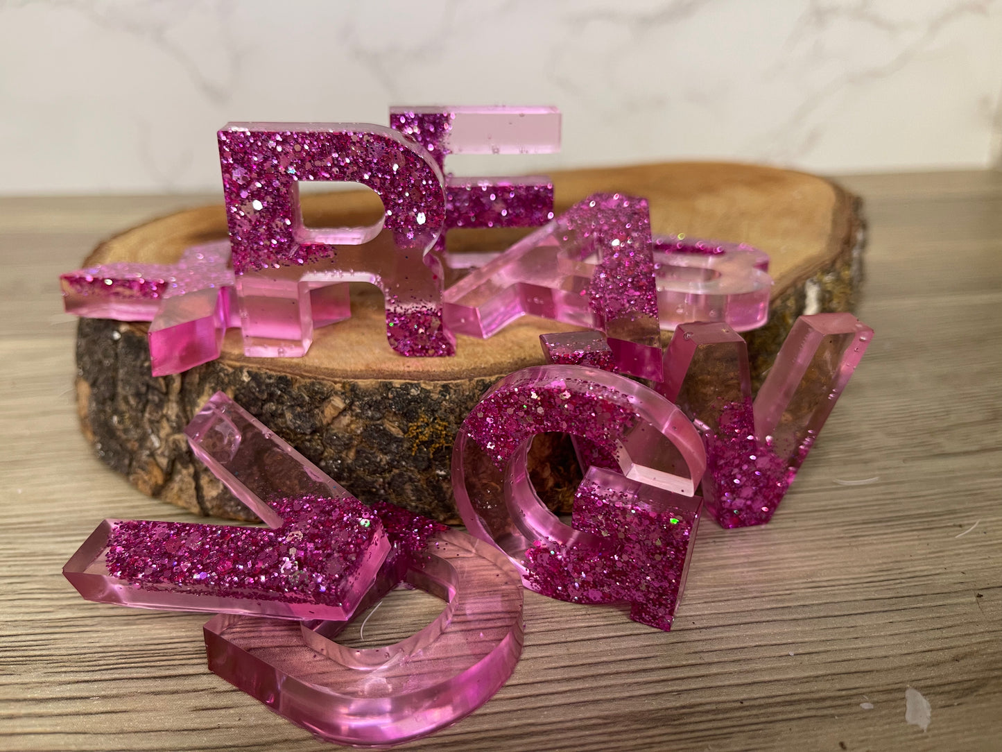 Resin Letter Key Chains