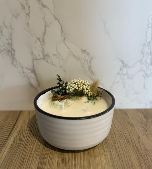 Green Floral Bowl